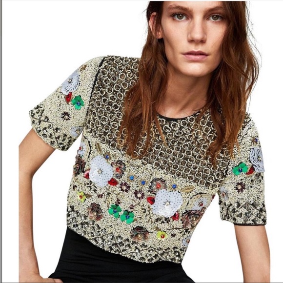 Limited edition Zara sequins top - Picture 1 of 4